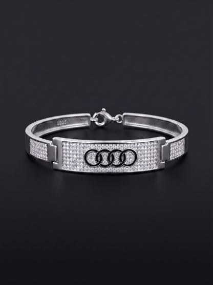 Audi Logo Pavé Bangle Bracelet