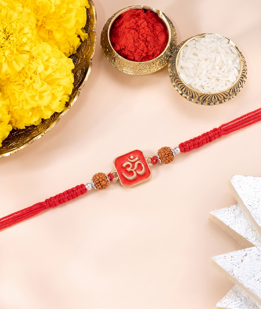 Sacred Om Rudraksha Rakhi