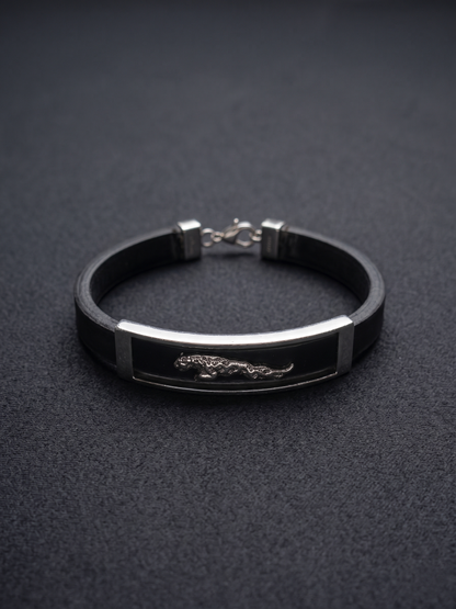 Sleek Jaguar Logo Bar Bracelet