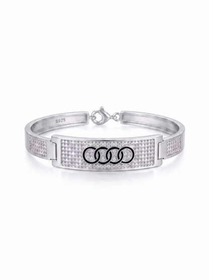 Audi Logo Pavé Bangle Bracelet