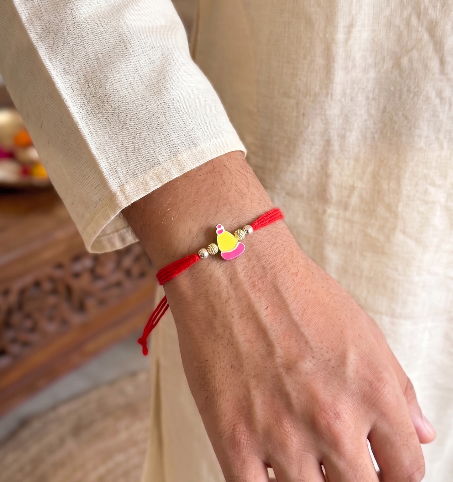 cute cap charm sparkle rakhi