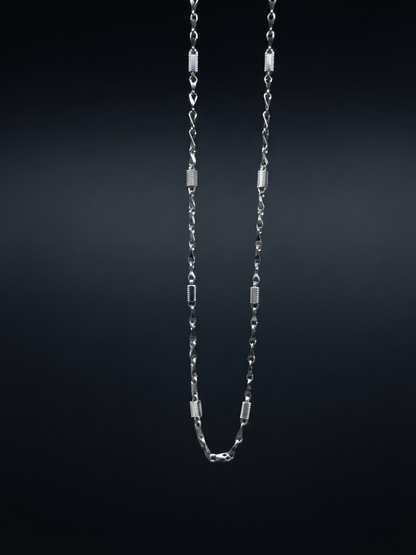 Artisan Detailed Sterling Silver Link Chain