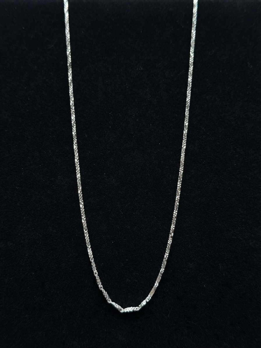 radiant twisted sterling silver chain