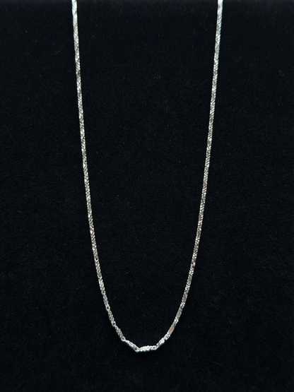 Radiant Twisted Sterling Silver Chain