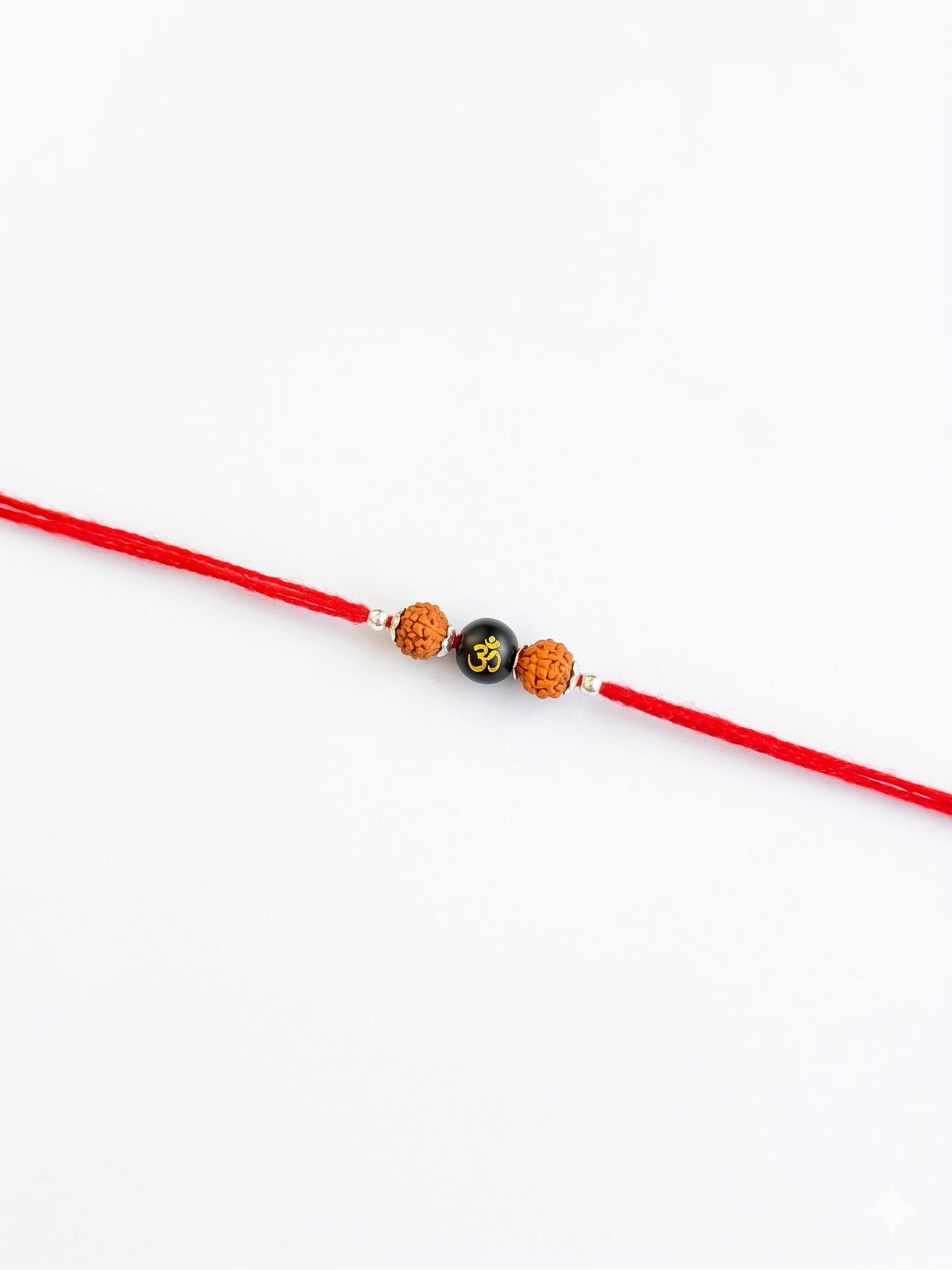 rudraksha om black bead rakhi