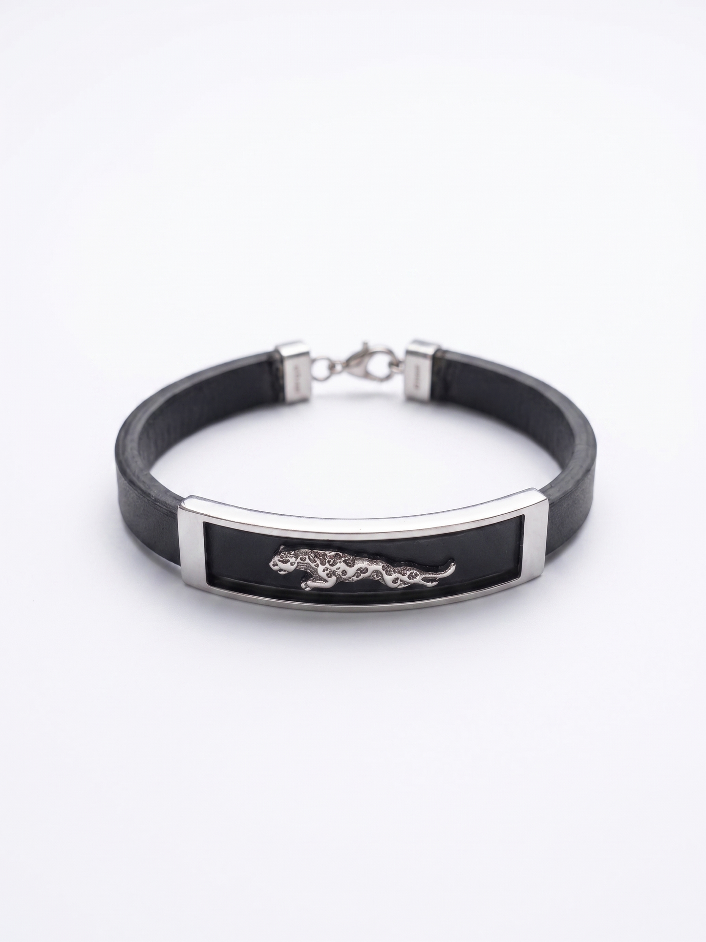 sleek jaguar logo bar bracelet