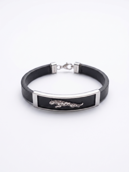 Sleek Jaguar Logo Bar Bracelet