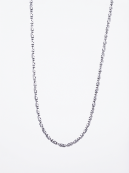 Artisan Etched Sterling Silver Link Chain