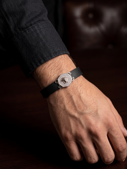 Hexagonal Medusa Pavé Bracelet