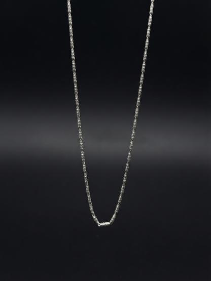 Artisan Etched Sterling Silver Link Chain