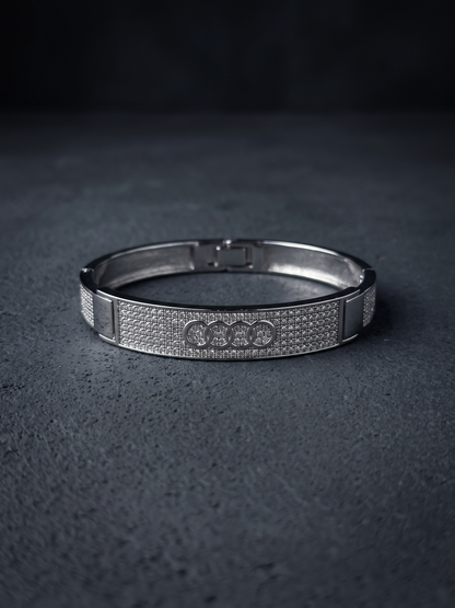 Modern Audi Logo Pavé Bangle