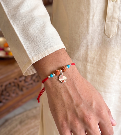 Sweet Cupcake Rudraksha Rakhi