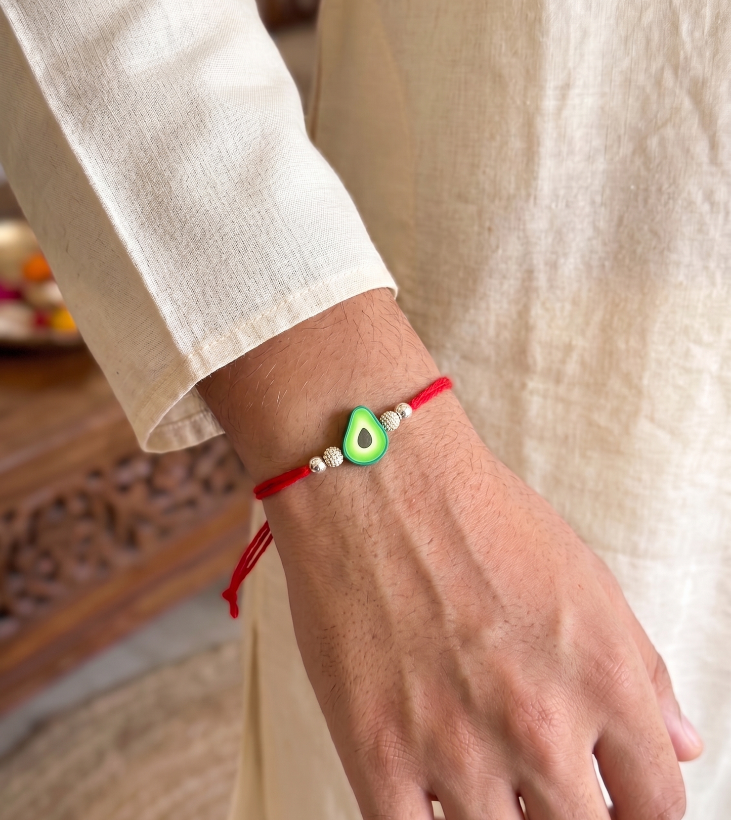 avocado charm sparkle rakhi