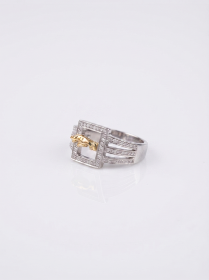 Jaguar Crest Sterling Silver Statement Ring
