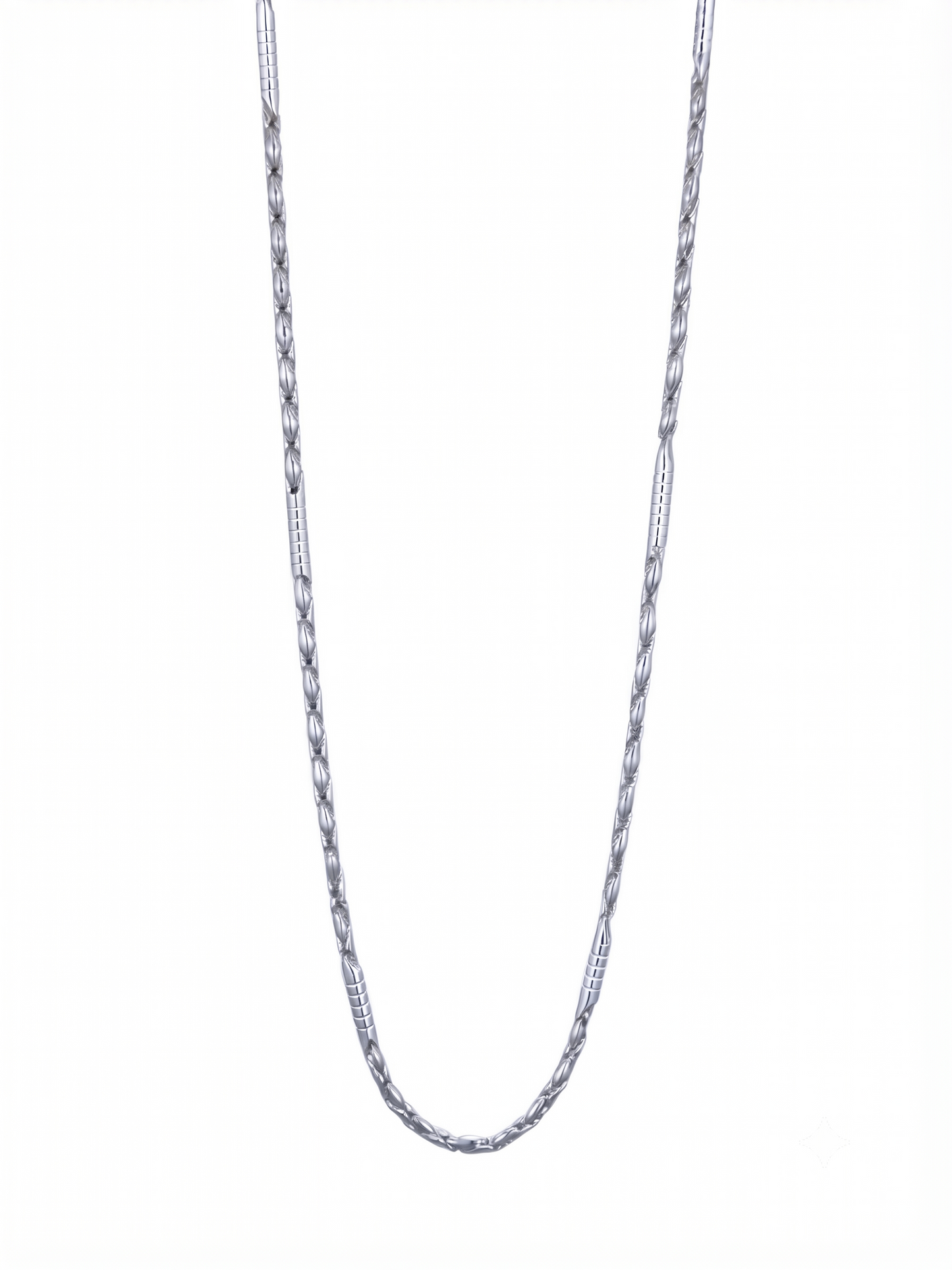artisan detailed sterling silver link chain