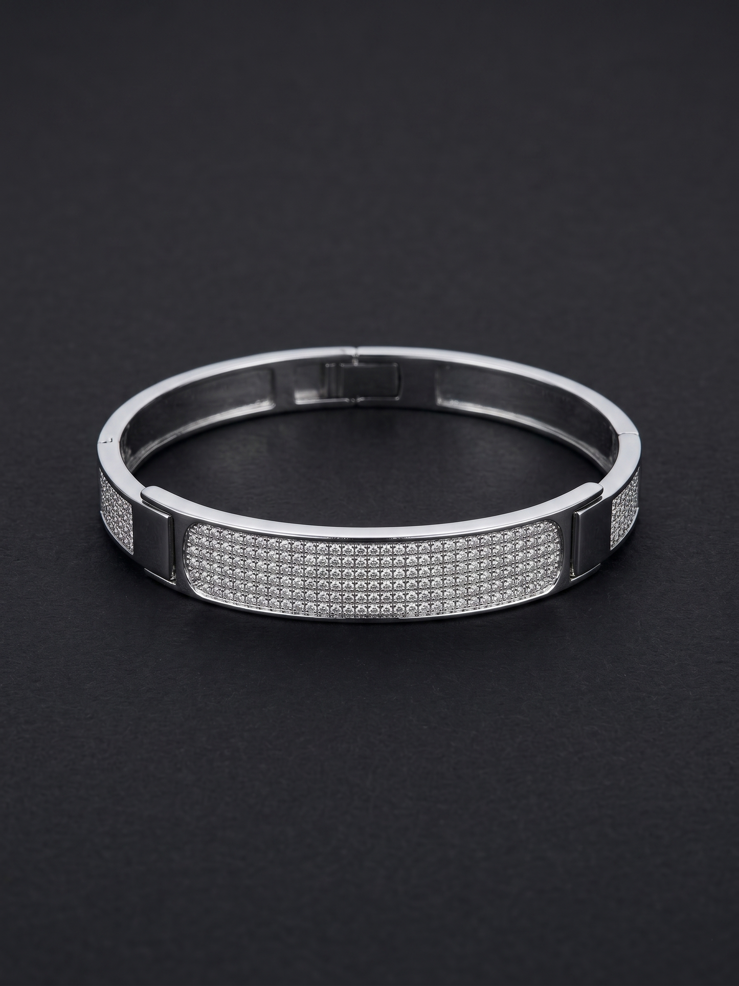 classic pavé bar bangle bracelet