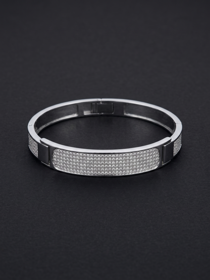Classic Pavé Bar Bangle Bracelet