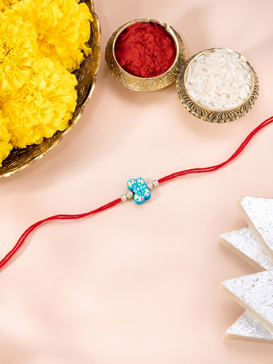 Colourful Butterfly Charm Sparkle Rakhi