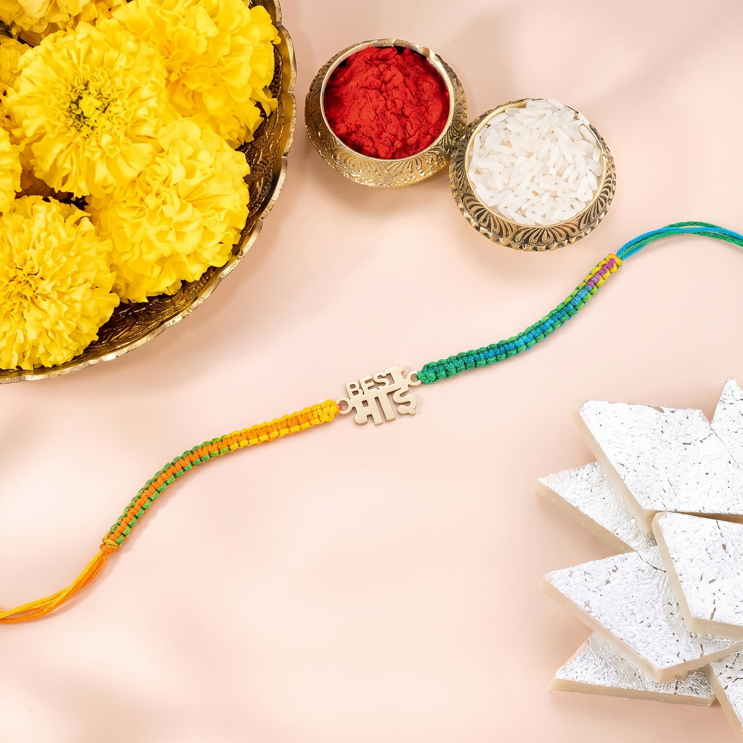best bro multicolour macramé rakhi