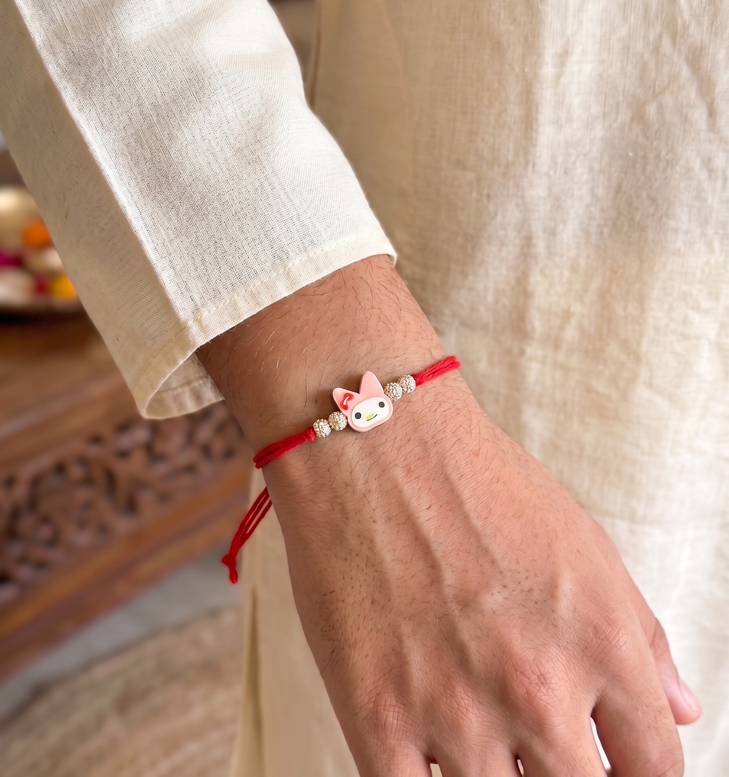 cute kitty cat charm rakhi