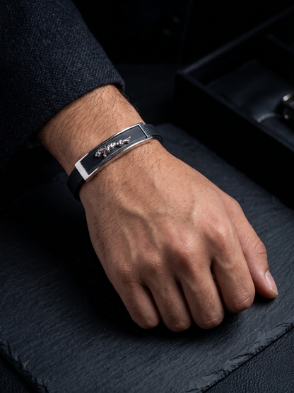 Sleek Jaguar Logo Bar Bracelet