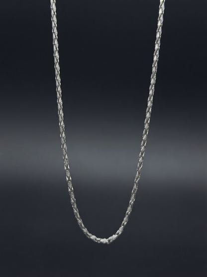Radiant Twisted Sterling Silver Chain
